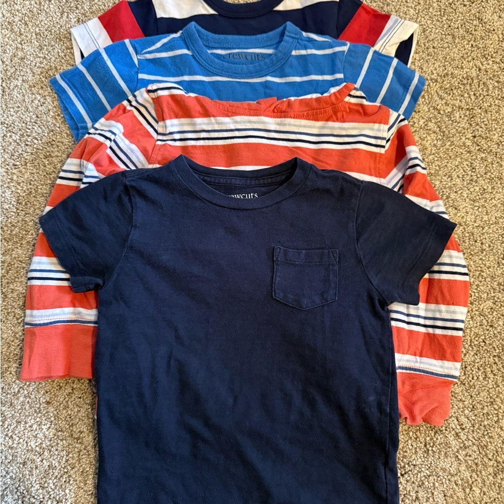 JCrew Navy and Striped Kids T-Shirt Set 3T